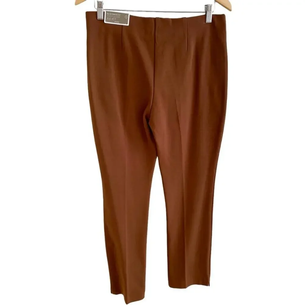 Chico's Womens Sz 6 Juliet Straight Leg Pants Ultimate Fit  Brown NWT - Picture 2 of 12